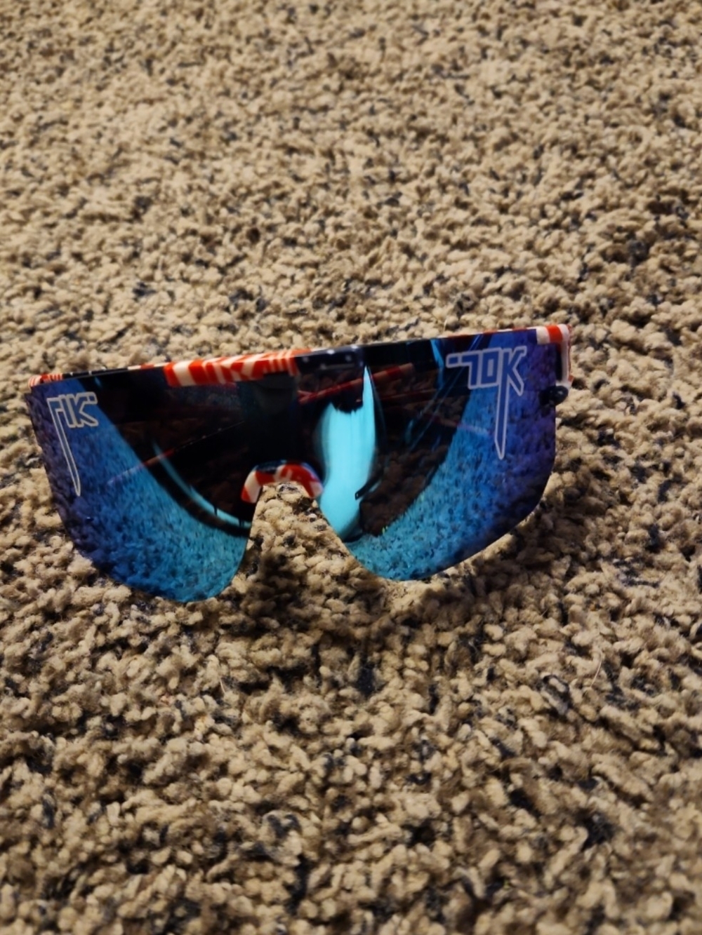 Shield Blue Mirrored Men's Swim Goggles